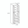 BELLE HAVEN Assembled 24 in. W x 84 in. H x 24 in. D Plywood Tall Cabinet w/(3) Roll-out Trays in Driftwood | Kunal Kitchens