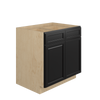 BELLE HAVEN Ready to Assemble 33 in. W x 34.5 in. H x 24 in. D Plywood Base Cabinet in Driftwood | Kunal Kitchens