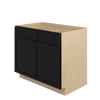 BELLE HAVEN Ready to Assemble 39 in. W x 34.5 in. H x 24 in. D Plywood Base Cabinet w/(2) Roll-out Trays in Driftwood | Kunal Kitchens