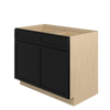 BELLE HAVEN Ready to Assemble 42 in. W x 34.5 in. H x 24 in. D Plywood Base Cabinet w/(2) Roll-out Trays in Driftwood | Kunal Kitchens