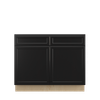 BELLE HAVEN Ready to Assemble 42 in. W x 34.5 in. H x 24 in. D Plywood Base Cabinet w/(4) Roll-out Trays in Driftwood | Kunal Kitchens