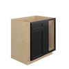 BELLE HAVEN Ready to Assemble 33 in. W x 34.5 in. H x 24 in. D Plywood Blind Base Corner Cabinet Right in Driftwood | Kunal Kitchens
