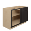 BELLE HAVEN Ready to Assemble 48 in. W x 34.5 in. H x 24 in. D Plywood Blind Base Corner Cabinet Left in Driftwood | Kunal Kitchens