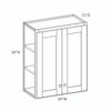 BELLE HAVEN Ready to Assemble 30 in. W x 30 in. H x 12 in. D Plywood Wall Cabinet in Driftwood | Kunal Kitchens