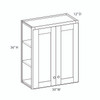 BELLE HAVEN Ready to Assemble 30 in. W x 36 in. H x 12 in. D Plywood Wall Cabinet in Driftwood | Kunal Kitchens