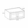 BELLE HAVEN Ready to Assemble 36 in. W x 15 in. H x 24 in. D Plywood Wall Cabinet in Driftwood | Kunal Kitchens