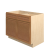 GLOUCESTER Assembled 42 in. W x 34.5 in. H x 24 in. D Plywood Base Cabinet w/(4) Roll-out Trays in Toffee | Kunal Kitchens