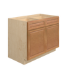 GLOUCESTER Assembled 42 in. W x 34.5 in. H x 24 in. D Plywood Base Cabinet w/(4) Roll-out Trays in Toffee | Kunal Kitchens