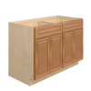 GLOUCESTER Assembled 48 in. W x 34.5 in. H x 24 in. D Plywood Base Cabinet w/(2) Roll-out Trays in Toffee | Kunal Kitchens
