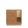 GLOUCESTER Assembled 33 in. W x 34.5 in. H x 24 in. D Plywood Blind Base Corner Cabinet Right in Toffee | Kunal Kitchens