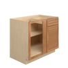 GLOUCESTER Assembled 39 in. W x 34.5 in. H x 24 in. D Plywood Blind Base Corner Cabinet Left in Toffee | Kunal Kitchens