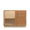 GLOUCESTER Assembled 45 in. W x 34.5 in. H x 24 in. D Plywood Blind Base Corner Cabinet Left in Toffee | Kunal Kitchens
