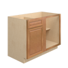 GLOUCESTER Assembled 45 in. W x 34.5 in. H x 24 in. D Plywood Blind Base Corner Cabinet Right in Toffee | Kunal Kitchens