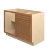 GLOUCESTER Assembled 48 in. W x 34.5 in. H x 24 in. D Plywood Blind Base Corner Cabinet Left in Toffee | Kunal Kitchens