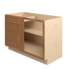 GLOUCESTER Assembled 48 in. W x 34.5 in. H x 24 in. D Plywood Blind Base Corner Cabinet Right in Toffee | Kunal Kitchens