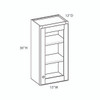GLOUCESTER Assembled 15 in. W x 36 in. H x 12 in. D Plywood Glass Door Wall Cabinet w/ Finished Interior in Toffee | Kunal Kitchens