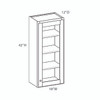 GLOUCESTER Assembled 18 in. W x 42 in. H x 12 in. D Plywood Glass Door Wall Cabinet w/ Finished Interior in Toffee | Kunal Kitchens