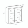 GLOUCESTER Assembled 36 in. W x 36 in. H x 12 in. D Plywood Glass Door Wall Cabinet w/ Finished Interior in Toffee | Kunal Kitchens