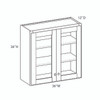 GLOUCESTER Assembled 36 in. W x 36 in. H x 12 in. D Plywood Glass Door Wall Cabinet w/ Finished Interior in Toffee | Kunal Kitchens