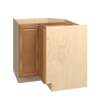GLOUCESTER Assembled 36 in. W x 34.5 in. H x 24 in. D Plywood Lazy Susan Base Corner Cabinet Left in Toffee | Kunal Kitchens