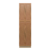 GLOUCESTER Assembled 24 in. W x 90 in. H x 24 in. D Plywood Tall Cabinet w/(3) Roll-out Trays in Toffee | Kunal Kitchens