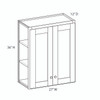 GLOUCESTER Assembled 27 in. W x 36 in. H x 12 in. D Plywood Wall Cabinet in Toffee | Kunal Kitchens