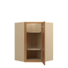 GLOUCESTER Assembled 27 in. W x 36 in. H x 15 in. D Plywood Diagonal Corner Wall Cabinet in Toffee | Kunal Kitchens