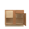 GLOUCESTER Ready to Assemble 39 in. W x 34.5 in. H x 24 in. D Plywood Blind Base Corner Cabinet Left in Toffee | Kunal Kitchens