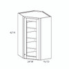 GLOUCESTER Ready to Assemble 24 in. W x 42 in. H x 12 in. D Plywood Glass Door Diagonal Corner Wall Cabinet w/ Finished Interior in Toffee | Kunal Kitchens
