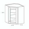 GLOUCESTER Ready to Assemble 27 in. W x 30 in. H x 15 in. D Plywood Glass Door Diagonal Corner Wall Cabinet w/ Finished Interior in Toffee | Kunal Kitchens