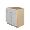 DAMASCUS Assembled 30 in. W x 34.5 in. H x 24 in. D Plywood Base Cabinet in French Vanilla | Kunal Kitchens