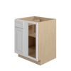 DAMASCUS Assembled 27 in. W x 34.5 in. H x 24 in. D Plywood Blind Base Corner Cabinet Right in French Vanilla | Kunal Kitchens