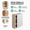 DAMASCUS Assembled 27 in. W x 42 in. H x 12 in. D Plywood Blind Wall Corner Cabinet in French Vanilla | Kunal Kitchens