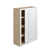 DAMASCUS Assembled 30 in. W x 42 in. H x 12 in. D Plywood Blind Wall Corner Cabinet in French Vanilla | Kunal Kitchens