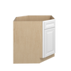 DAMASCUS Assembled 36 in. W x 34.5 in. H x 24 in. D Plywood Sink Diagonal Corner Base Cabinet in French Vanilla | Kunal Kitchens