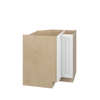 DAMASCUS Assembled 33 in. W x 34.5 in. H x 24 in. D Plywood Lazy Susan Base Corner Cabinet Right in French Vanilla | Kunal Kitchens