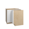 DAMASCUS Assembled 36 in. W x 34.5 in. H x 24 in. D Plywood Lazy Susan Base Corner Cabinet Right in French Vanilla | Kunal Kitchens