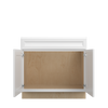 DAMASCUS Assembled 36 in. W x 34.5 in. H x 24 in. D Plywood Sink Base Cabinet in French Vanilla | Kunal Kitchens