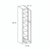 DAMASCUS Assembled 15 in. W x 84 in. H x 24 in. D Plywood Tall Cabinet w/(1) Roll-out Tray in French Vanilla | Kunal Kitchens
