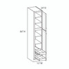 DAMASCUS Assembled 15 in. W x 84 in. H x 24 in. D Plywood Tall Cabinet w/(2) Roll-out Trays in French Vanilla | Kunal Kitchens