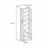 DAMASCUS Assembled 24 in. W x 84 in. H x 24 in. D Plywood Tall Cabinet w/(2) Roll-out Trays in French Vanilla | Kunal Kitchens