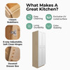 DAMASCUS Assembled 30 in. W x 84 in. H x 24 in. D Plywood Tall Cabinet in French Vanilla | Kunal Kitchens