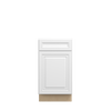 DAMASCUS Ready to Assemble 18 in. W x 34.5 in. H x 24 in. D Plywood Base Cabinet w/(2) Roll-out Trays in French Vanilla | Kunal Kitchens
