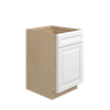 DAMASCUS Ready to Assemble 21 in. W x 34.5 in. H x 24 in. D Plywood Base Cabinet w/(1) Roll-out Tray in French Vanilla | Kunal Kitchens