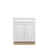 DAMASCUS Ready to Assemble 27 in. W x 34.5 in. H x 24 in. D Plywood Base Cabinet in French Vanilla | Kunal Kitchens