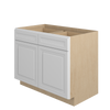DAMASCUS Ready to Assemble 42 in. W x 34.5 in. H x 24 in. D Plywood Base Cabinet in French Vanilla | Kunal Kitchens