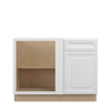 DAMASCUS Ready to Assemble 45 in. W x 34.5 in. H x 24 in. D Plywood Blind Base Corner Cabinet Left in French Vanilla | Kunal Kitchens