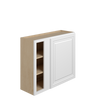 DAMASCUS Ready to Assemble 36 in. W x 30 in. H x 12 in. D Plywood Blind Wall Corner Cabinet in French Vanilla | Kunal Kitchens