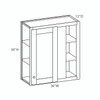 DAMASCUS Ready to Assemble 36 in. W x 30 in. H x 12 in. D Plywood Blind Wall Corner Cabinet in French Vanilla | Kunal Kitchens