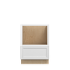 DAMASCUS Ready to Assemble 24 in. W x 34.5 in. H x 24 in. D Plywood Base Microwave Cabinet in French Vanilla | Kunal Kitchens